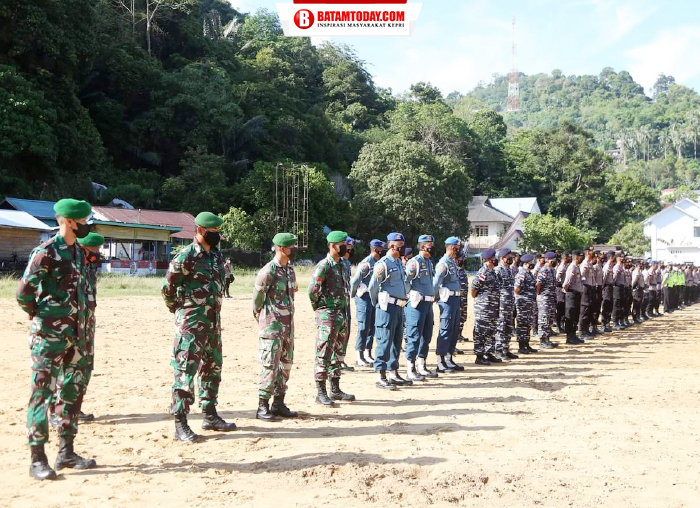 Apel Gelar pasukan terdiri dari TNI-Polri, Dishub, Satpol PP dan BPBD serta Tenaga Medis